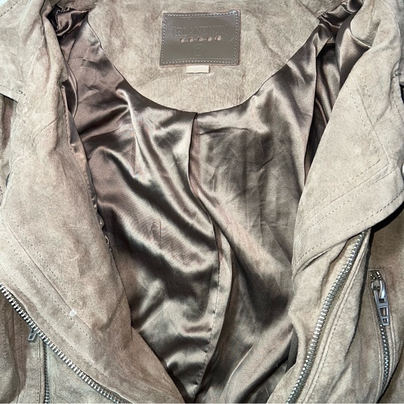 Blank NYC Suede Leather Moto Jacket Size Large Zip Biker - Picture 10 of 10